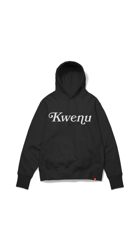 Kwenu Script Hoodie (Black/White)