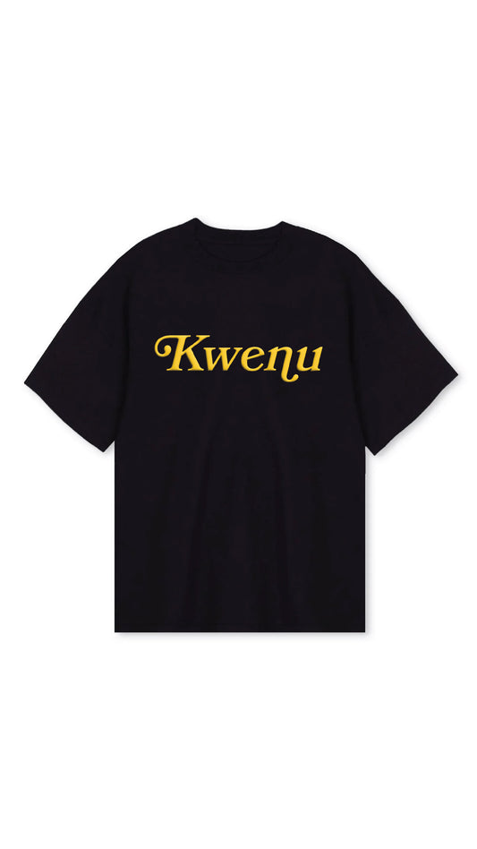 Kwenu Script T-shirt (Black/Gold)