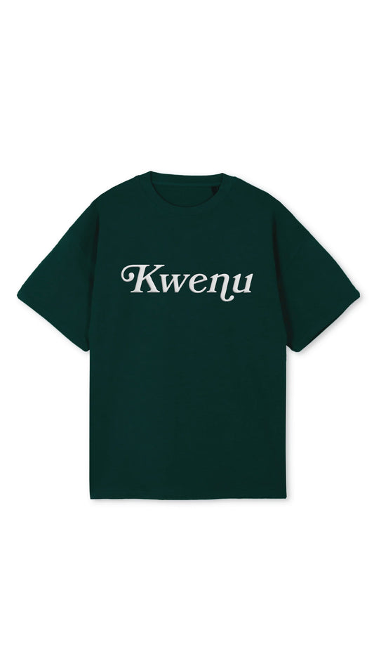 Kwenu Script T-shirt (Green/White)
